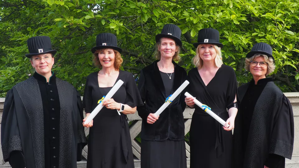 Fr. v. Åsa Tornberg, Petra Lundström, Mariette Derwig, Malin Skoog och Inger Kristensson Hallström.